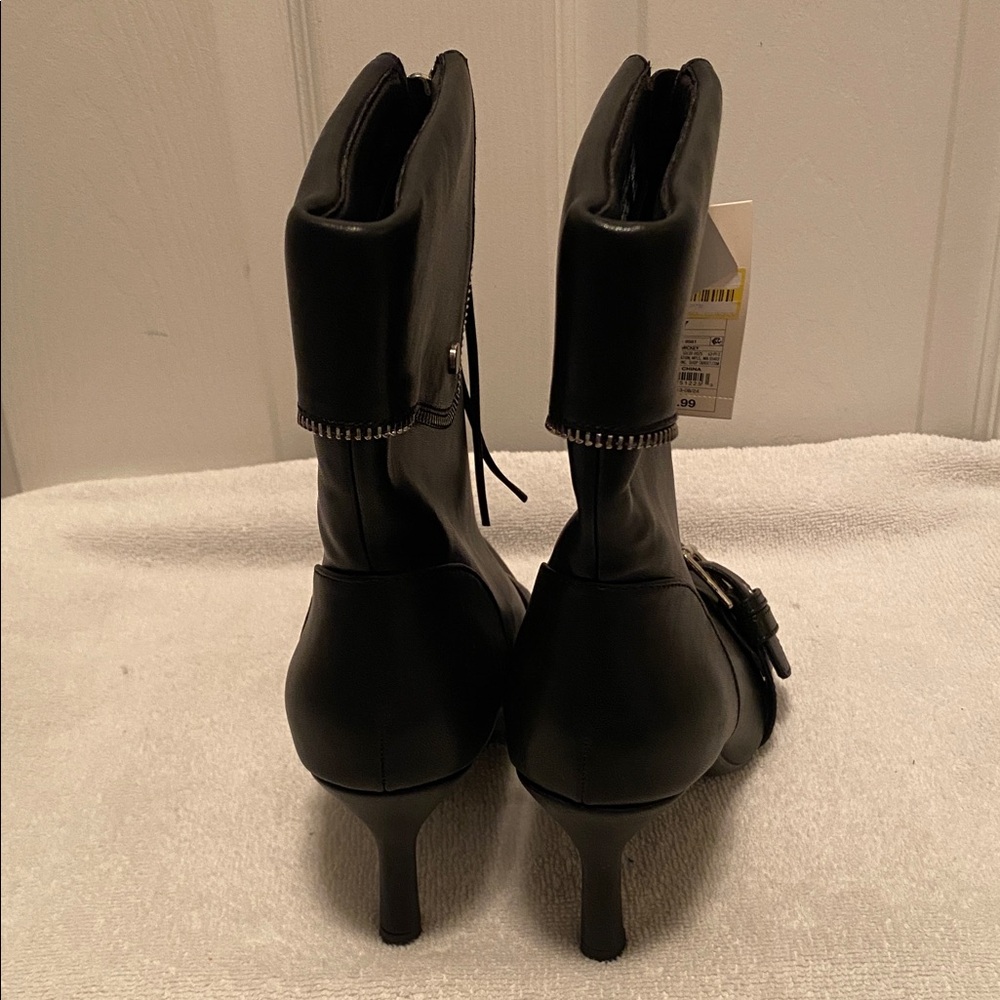 A New Day Black Heeled Boots with Buckle Detail…size 7 - Picture 4 of 7